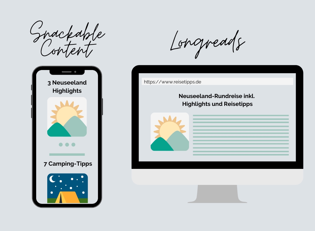 Snackable Content vs. Longreads Content Marketing Tipps